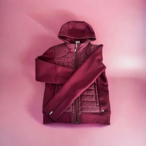 CALIA by Carrie Underwood. Pink/magenta hooded,puffer,bomber jacket.Size-XS.